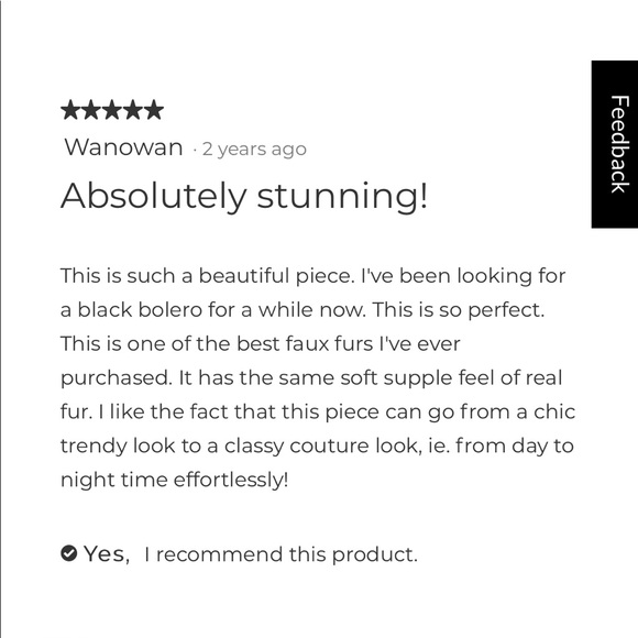 SOLD! STUNNING WHITE HOUSE BLACK MARKET FAUX FUR BOLERO - Picture 12 of 14